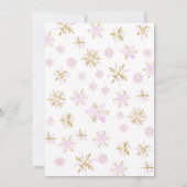 Baby Es ist kalte Outside Girls Babydusche Einladung (Rückseite)