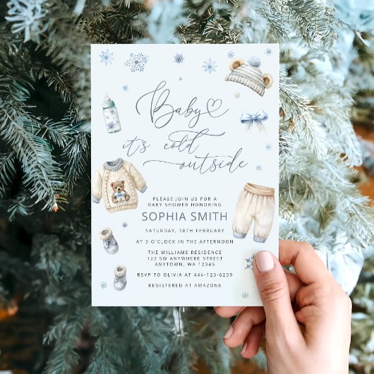 Baby es ist kalte Outside Winter Baby Dusche Einladung