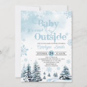 Baby es ist kalte Outside Winter Baby Dusche Einladung (Vorderseite)