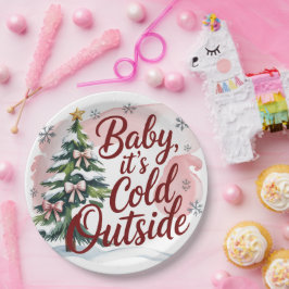 Baby, es ist kalte Outside Winter Baby Dusche Pappteller