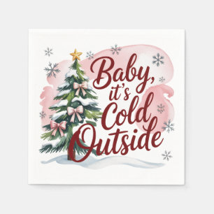 Baby, es ist kalte Outside Winter Baby Dusche Serviette