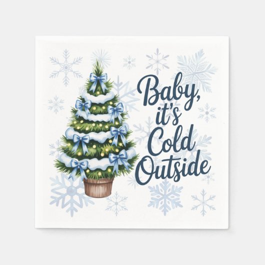 Baby, es ist kalte Outside Winter Boy Baby Dusche Serviette (Vorderseite)
