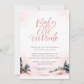 Baby es ist kalte Outside Winter Girl Babydusche Einladung (Vorderseite)