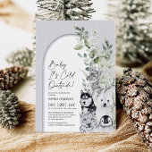 Baby Es ist kalte Outside Winter Tiere Baby Dusche Einladung