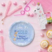 Baby Es ist kalte Schneeflocke Winter Blue Boy Dus Pappteller (Party)