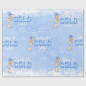 Baby Es ist kalter Winter Snowflake Blue Boy Dusch Geschenkpapier (Flach)