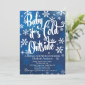 Baby Es ist kaltes Brautparty Einladung (Stehend Vorderseite)