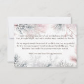 Baby es kalt Winter Babydusche Dankeschön Karte (Rückseite)