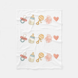 Baby-Essentials-Muster  Fleecedecke