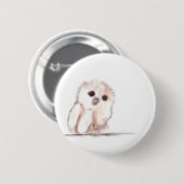 Baby-Eule kleiner Vogel Button (Vorne & Hinten)
