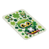 Baby-Eule süße St. Patrick Cartoon Magnet (Rechte Seite)