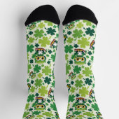 Baby-Eule süße St. Patrick Cartoon Socken (Oben)