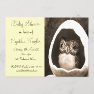 Baby-Eulen-Babyparty-Einladung Einladung
