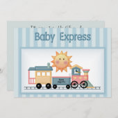 Baby Express Boy Baby Shower Einladung (Vorne/Hinten)