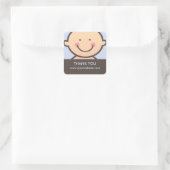 Baby Face - Blue & Brown Personalisiert Stickers (Tasche)