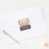 Baby Face - Blue & Brown Personalisiert Stickers (Umschlag)
