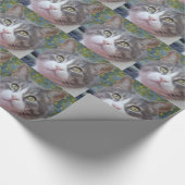 Baby Face Cat Wrapping Paper Geschenkpapier (Ecke)