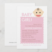 Baby Face Einladung (Vorne/Hinten)