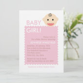 Baby Face Einladung (Stehend Vorderseite)