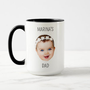 Baby Face Foto Kinder Mütter Tag für Vater Tasse