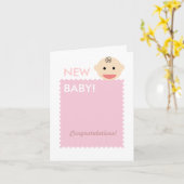 Baby Face Karte (Gelbe Blume)
