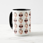 Baby Face Pattern Funny Gift Ideen für Vater Tasse (Vorderseite Links)