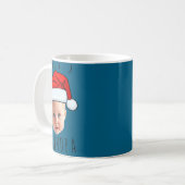 Baby Face Santa Hat Christmas Photo  Kaffeetasse (Vorderseite Links)
