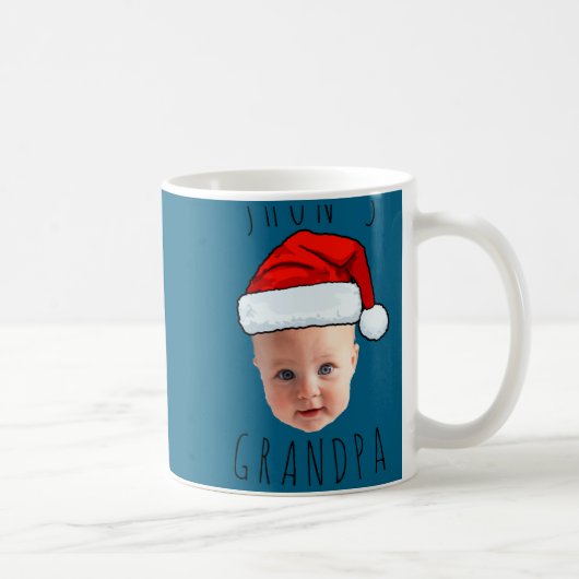 Baby Face Santa Hat Christmas Photo  Kaffeetasse (Rechts)