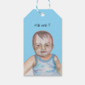 BABY FACE Sticker Geschenkanhänger (Vorderseite)