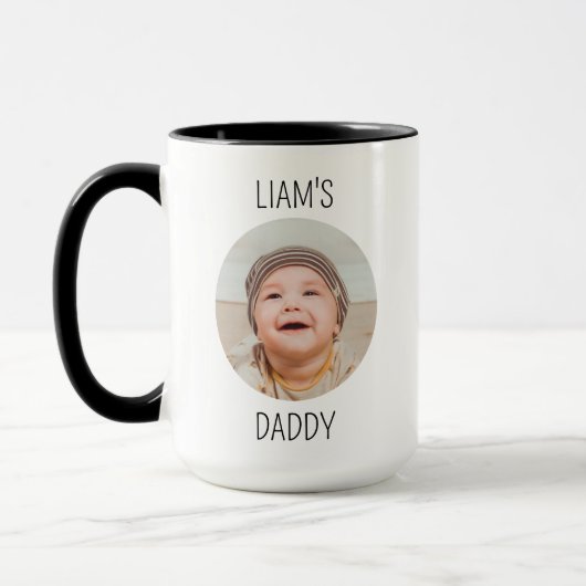 Baby Face Tasse First Vathers Day Gift, Custom Bab (Links)