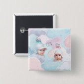 Baby Faces Gender Reveal  Button (Vorne & Hinten)