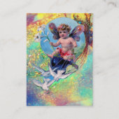 BABY FAIRE MIT HUNDEN IN GLITZERN-Pearl Visitenkarte (Rückseite)