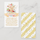 Baby Fairy and Strawberry Books for Baby Card Visitenkarte (Vorne/Hinten)