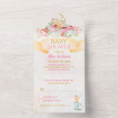Baby Fairy Delicate Girly Babydusche All In One Einladung (Innen Boden)