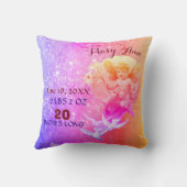 BABY FAIRY, DOVES PINK BLUE SPARKLE Baby Girl Stat Kissen (Rückseite)