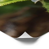 Baby Fairy in Magic Forest Glossy Poster (Ecke)