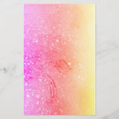 BABY FAIRY MIT DOVES LILA PINK GLITZERN Fantasy Briefpapier (Rückseite)