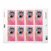 BABY FAIRY MIT HUNDEN IN GLITZERN, rosa blau (Vorne)