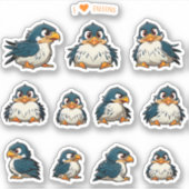Baby Falcons Scrapbook Stationery Stickers Aufkleber (Vorderseite)