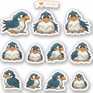 Baby Falcons Scrapbook Stationery Stickers Aufkleber