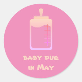 Baby fällig im Mai Aufkleber von dalDesignNZ