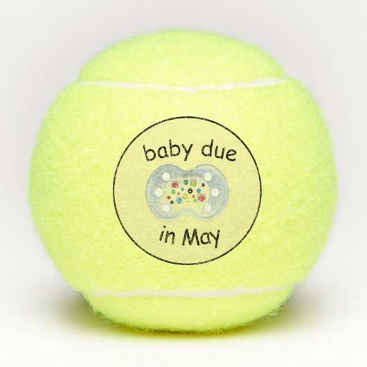 Baby fällig im May Tennis Balls Tennisbälle (Vorderseite)