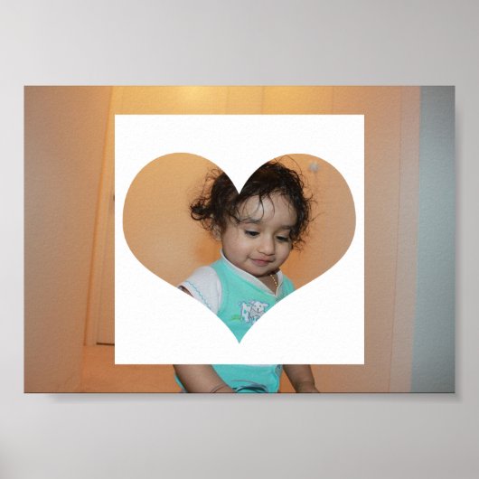 Baby Family Foto Picture Heart Son Daughter Niedli Poster (Vorne)