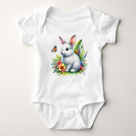 Baby Farm Animal Rabbit Sublimation-98186 Baby Strampler (Vorderseite)
