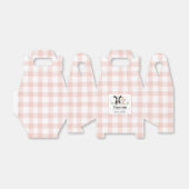 Baby Farm Animals Pink Gingham Geschenkschachtel (Ungefaltet)