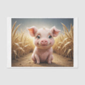 Baby Farm Animes: niedliches kleines rosa Schwein Seidenpapier (Vorderseite)