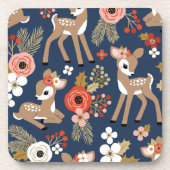 Baby Fawn Christmas | Christmas Cork Untersetzer S (Vorderseite)