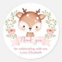 Baby Fawn Geburtstagsparty I Baby Dusche Danke