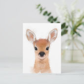 Baby Fawn Postcard Postkarte (Stehend Vorderseite)