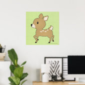 Baby Fawn Print Poster (Heimbüro)